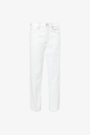 Frame Womens Vertical Crop Straight-Leg High-Rise Jeans