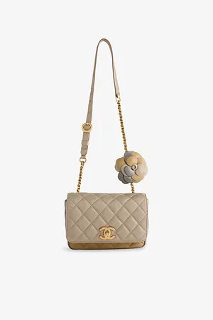 Reselfridges Womens Pre-Loved Chanel Small Quilted Camellia Flower Flap Leather Shoulder Bag