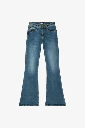 The Kooples Womens Regular-Fit Flared-Leg Mid-Rise Stretch-Denim Jeans