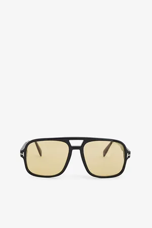 Tom Ford Mens Ft0884 Falconer Pilot-Frame Acetate Sunglasses