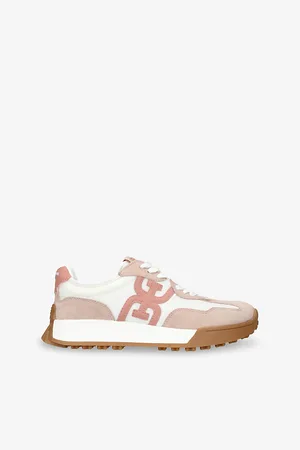 Sam Edelman Womens Langley Suede and Mesh Low-Top Trainers
