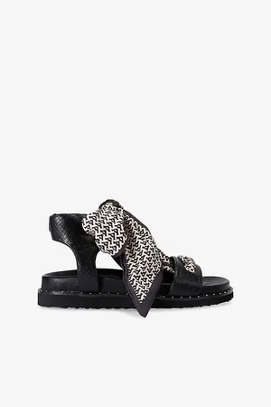 Carvela Womens Sorrento Scarf Faux-Leather Sandals