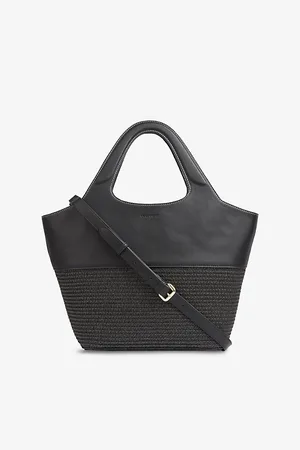 LK Bennett Womens Carly Raffia and Leather Cross-Body Bag