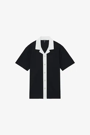 Reiss Mens Aster Short-Sleeved Cotton Shirt