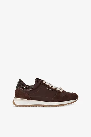 Carvela Womens Florencia Suede and Mesh Low-Top Trainers