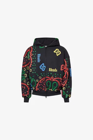 Rhude Mens Bandana Printed Cotton Hoody