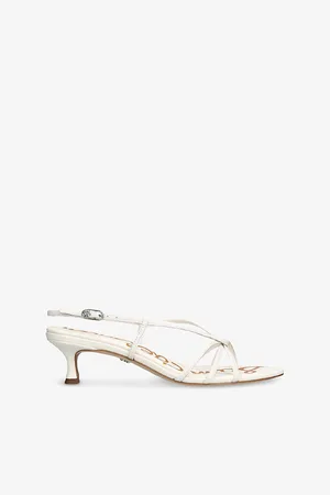 Sam Edelman Womens Cressa Leather Kitten-Heel Sandals