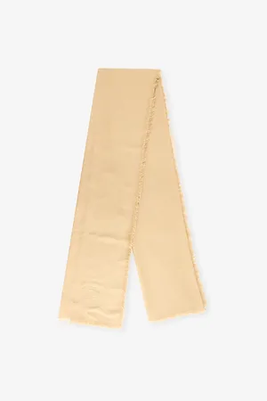 Burberry Womens Logo-Jacquard Wool and Silk-Blend Scarf