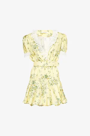 RODARTE Womens Daisy Floral-Print Silk-Twill Mini Dress