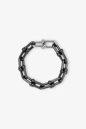 Tiffany & Co. Womens Tiffany Hardwear 18ct White-Gold and Titanium Bracelet