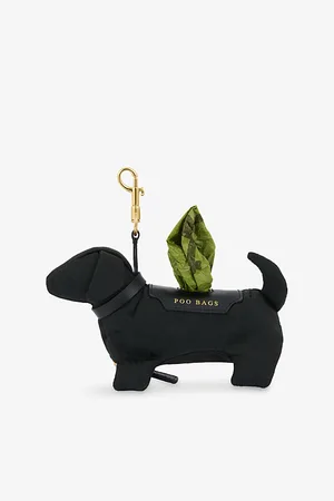 Anya Hindmarch Womens Dog Poo Logo-Embellished Woven Bag Charm