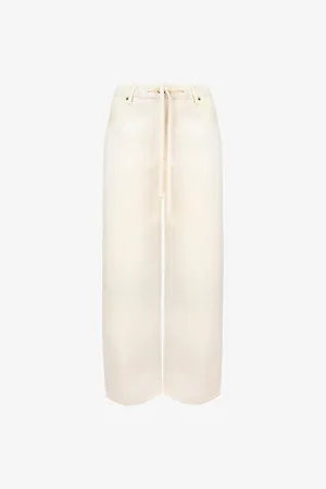 Ro&Zo Womens Drawstring-Waist Straight-Leg Denim Jeans