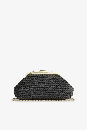 LK Bennett Womens Alexa Braided Paper Clutch