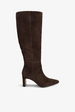 Sam Edelman Womens Sylvia Suede Heeled Knee-High Boots