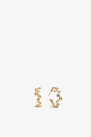 Tiffany & Co. Paloma Picasso Olive Leaf 18ct Yellow- Hoop Earrings