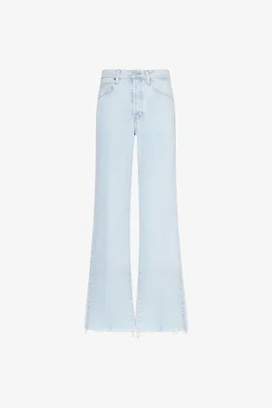 Frame Womens Lax Flared-Leg Mid-Rise Jeans