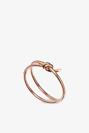 Tiffany & Co. Tiffany Knot Double Row 18ct Rose-Gold Hinged Bangle