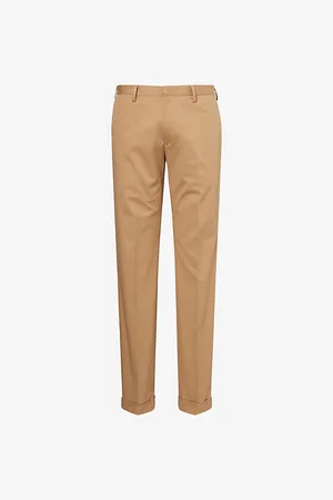 Paul Smith Mens Tapered-Leg Mid-Rise Stretch-Cotton Trousers
