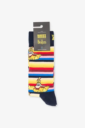 Happy Socks Mens Beatles All On Board Cotton-Blend Socks