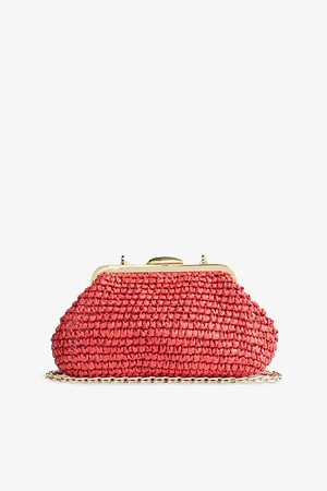 LK Bennett Womens Alexa Braided Paper Clutch