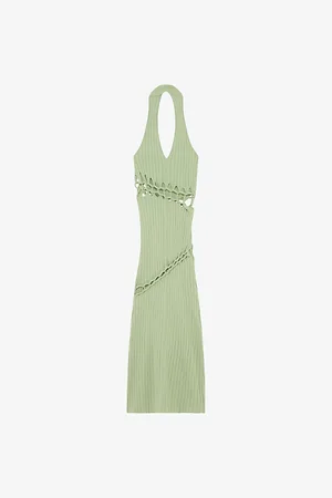 IRO Womens Kellia Halterneck Knitted Maxi Dress
