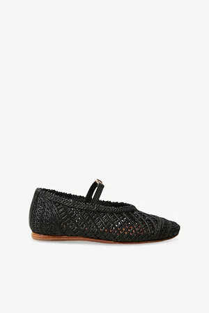 Claudie Pierlot Womens Woven Leather Ballet Flats