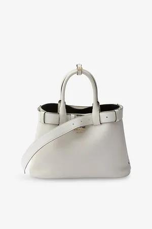 Prada Womens Belt-Buckle Medium Leather Handbag