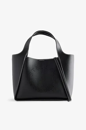 Stella McCartney Womens Logo-Print Faux-Leather Cross-Body Bag