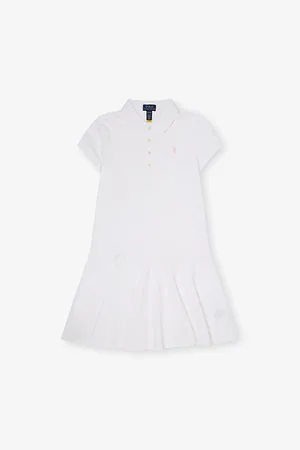 Ralph Lauren Flared Polo-Collar Stretch-Cotton Piqué Dress 7-14 Years