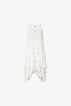 AllSaints Womens Cavalry Ruffled Sleeveless Woven Mini Dress