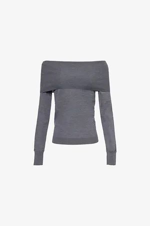 Stella McCartney Womens Roll-Neck Slim-Fit Wool Jumper