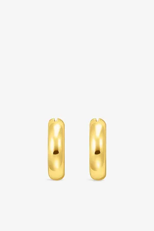 Thomas Sabo Womens Chunky 18ct Yellow -Plated 925 Sterling-Silver Hoop Earrings