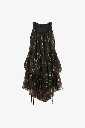 AllSaints Womens Rach Floral Print Woven Mini Dress