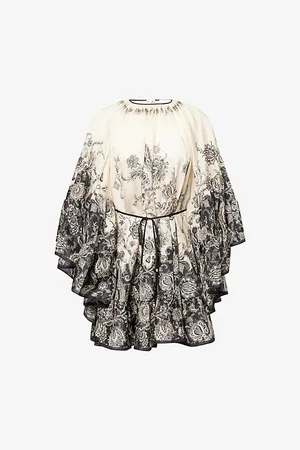 ZIMMERMANN Womens Rhiannon Lantern Silk Mini Dress