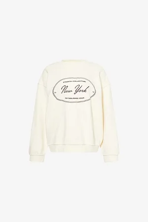 4th & Reckless Womens Chai New-York Emblem Cotton-Jersey Sweatshirt