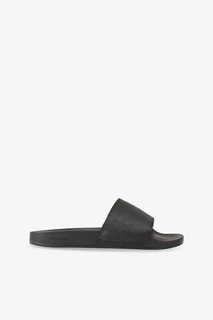 Sandro Mens Embossed-Strap Leather Sandals