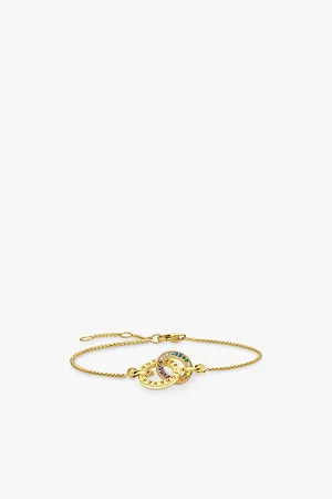 Thomas Sabo Womens Together Forever 18ct Gold-Plated Sterling Silver and Zirconia Bracelet