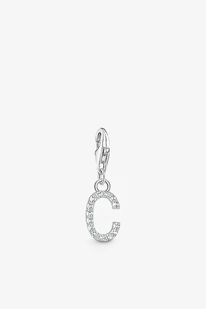 Thomas Sabo Womens Letter C Sterling-Silver and Cubic Zirconia Pendant Charm