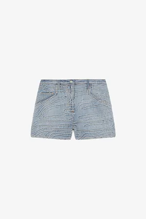 IRO Womens Viny Embroidered Denim Shorts