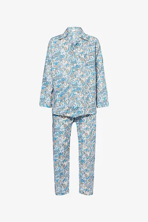 DEREK ROSE Mens Ledbury Floral-Print Cotton Pyjamas
