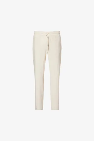 The Couture Club Mens Textured Wide-Leg Woven Trousers