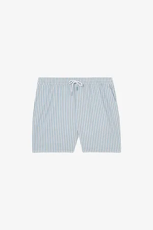 Reiss Mens Bay Seersucker Stripe Swim Shorts