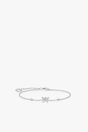 Thomas Sabo Womens Butterfly 925 Sterling-Silver and Zirconia Chain Bracelet