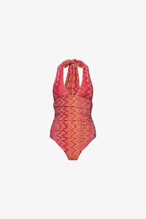 Missoni Womens Chevron Ruched Swimsuit