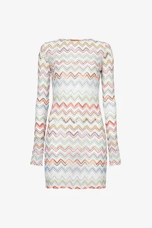 Missoni Womens Chevron Long-Sleeves Knitted T-Shirt