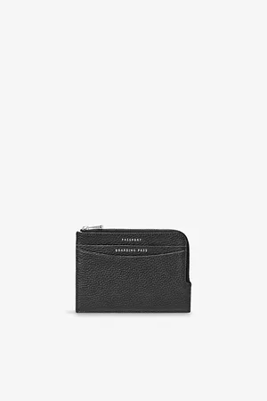 ASPINAL OF LONDON Logo-Print Grained Leather Travel Wallet