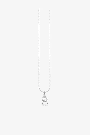 Thomas Sabo Womens Intertwined Hearts Sterling-Silver and Zirconia Pendant Necklace