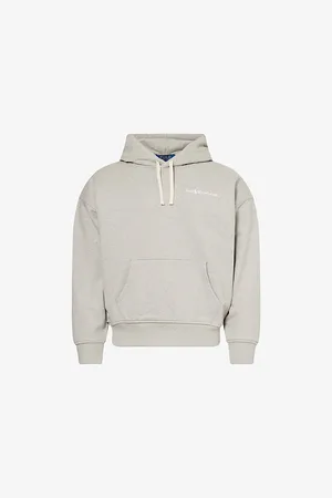 Ralph Lauren Mens Embroidered-Logo Kangaroo-Pocket Cotton-Blend Hoodie