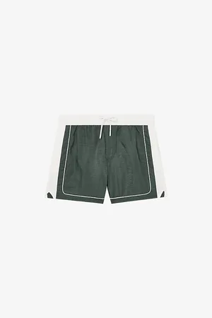 Reiss Mens Cano Colour-Block Piped-Trim Swim Shorts