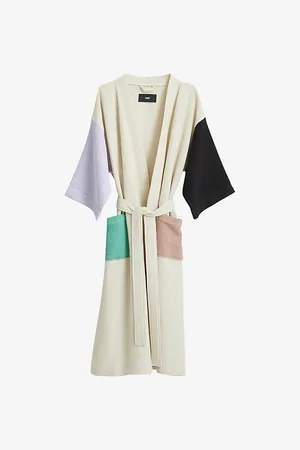 Hay Waffle-Texture Cotton-Blend Bathrobe